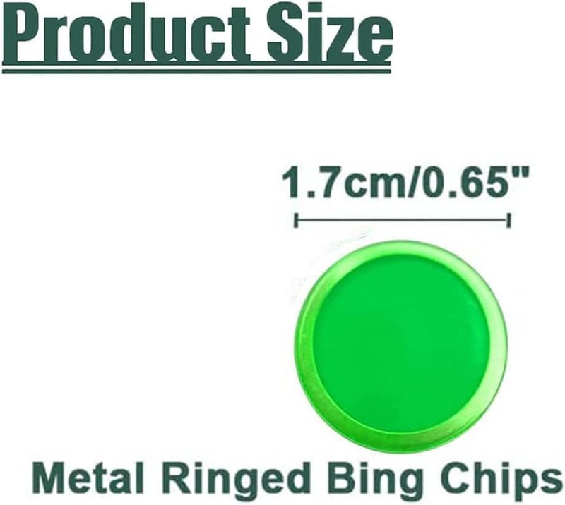 Dacefloy Store Magnetic Bingo Chips 600 Pieces Plastic Transparent Game Tokens with Metal Rings - Mix 6 Colors - Image 5